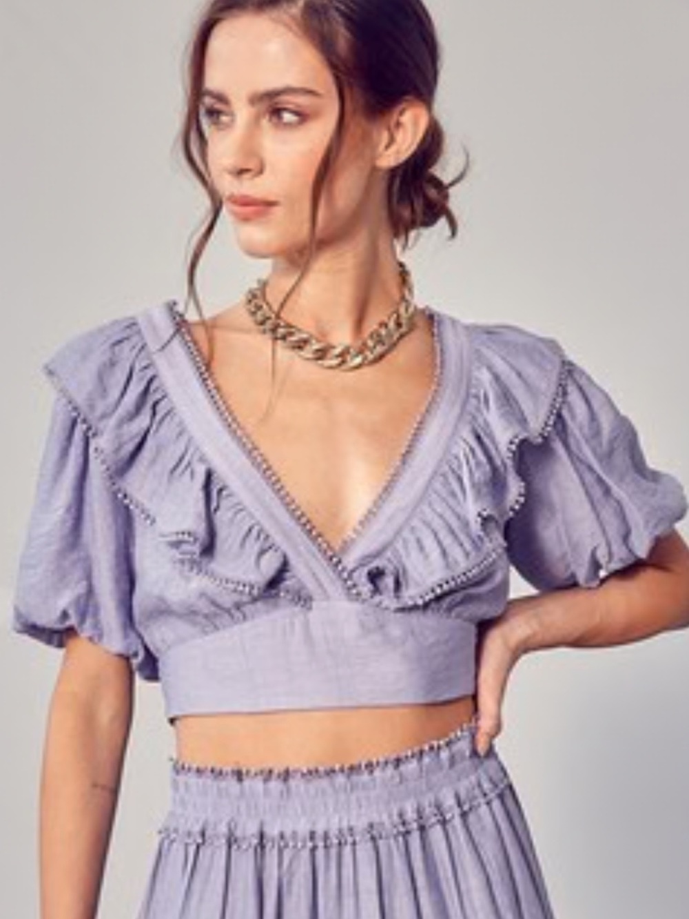 DO + BE Purple Crop Top